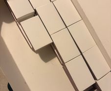 Black empty matchboxes