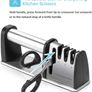 Knife Sharpener 4 in 1 Knife Sharpening, 4 Stage Manual Knife Sharperener Scissor Sharpener with Non-slip Base for Sharpening Kitchen Knives, Scissors, Knife Steel Image 4