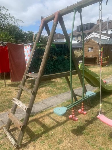 swing set with slide