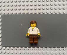 lego Star Wars sw0015 Han Solo minifigure- White Shirt without Wrinkles, Brown Legs