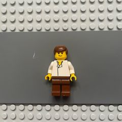 lego Star Wars sw0015 Han Solo minifigure- White Shirt without Wrinkles, Brown Legs