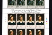 2010 Ireland 150th Anniversary of Birth of Roderic O'Connor (Irish Painter) Commemorative Stamps Sheetlet Plate 1A1A1A1A Mint Never Hinged (MNH)