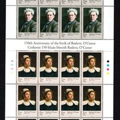 2010 Ireland 150th Anniversary of Birth of Roderic O'Connor (Irish Painter) Commemorative Stamps Sheetlet Plate 1A1A1A1A Mint Never Hinged (MNH)