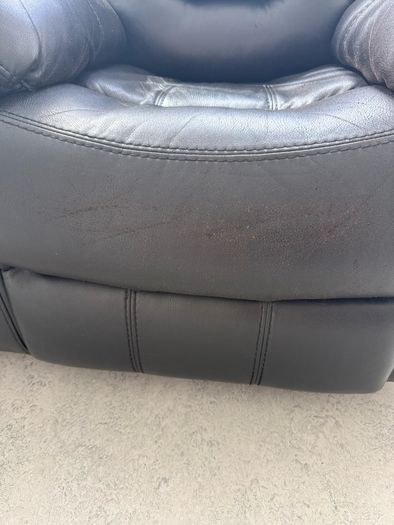 Black Leather Recliner Sofa Set (2-Seater & 1-Seater)