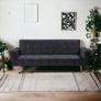 Black Sofa Bed with Golden Legs Image 2