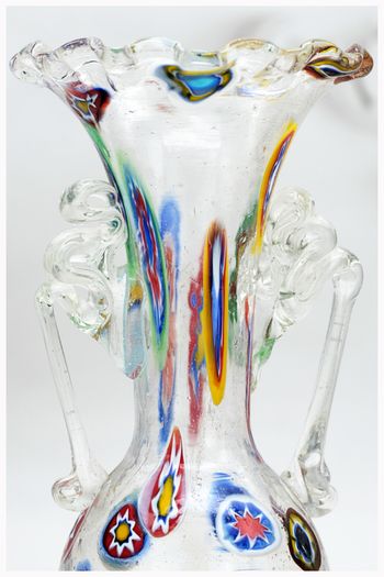 Debeaulieu Millefiori Art Glass Vase Paris