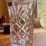 Vintage Galway Clifden Pattern Cut Crystal Vase, Mint Condition. Image 3
