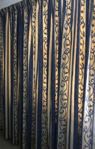 Lined curtain. Vintage fabric