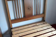 Edwardian Small Double Bed in Oak &amp; Mahogany