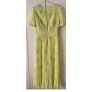 Self Portrait Lime Floral Chiffon Midi Dress Image 7