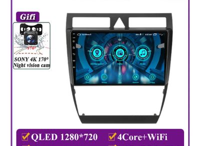 Android 12, Car Stereo For Audi A6 - C5 - S6 (1999-2004) / RS6 (2002-2006) - Wireless Carplay/Android Auto - 2G+32G - Camera - 9 Inch 2 Din