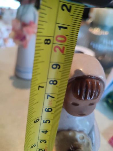 Vintage JIE Gantofta Sweden girl with basket/dry flower vase