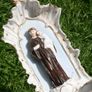 Vintage Porcelain Holy Water Font H 8,4" W 3,4" Image 2