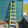Werner 2.2m 8 step swing back fibreglass ladder Image 2
