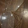 Table Set with glass top with gold design coffee and side table Image 4
