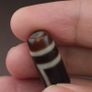 Antique Himalayan Tibetan Circle & Square Eyes Agate Dzi Bead Amulet Pendant Image 6