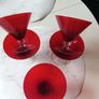 red ice cream bowls Image 2