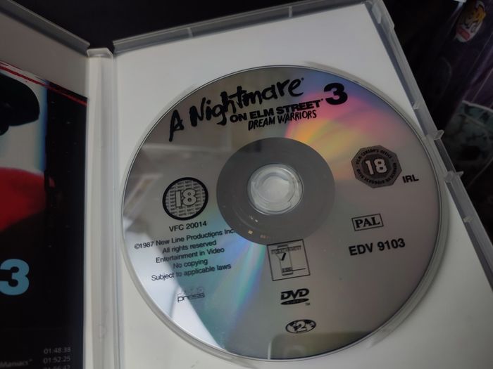 A Nightmare On Elm Street 3 - Dream Warriors ! DIgitaly Remastered ! 2001 ! DVD ! Horror !