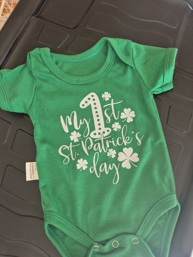 St Patrick's day baby vest