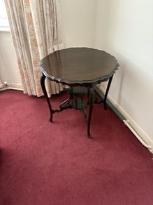 Vintage scalloped edge side table
