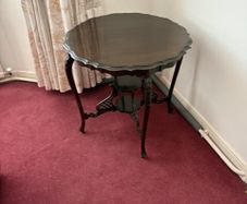 Vintage scalloped edge side table