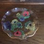 A Pair of Vintage 1960s Chance Glass poppy Anemone plates Image 3