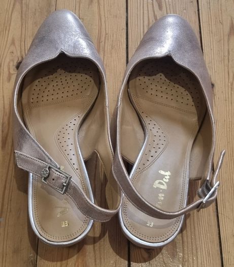 Van Dal extra wide pink metallic shoes