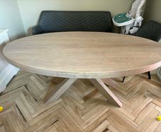 Oval dining table