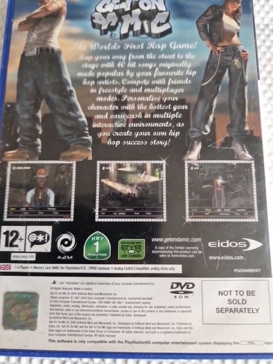 Get on the Mic First world Rap Game PlayStation2 Ps2 Games Original