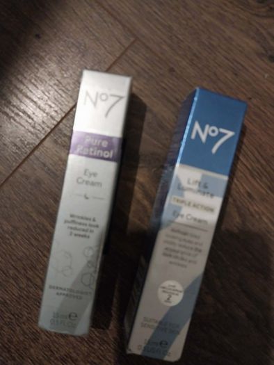 No7 Pure Retinol Eye Cream and No7 Lift & Luminate Triple Action Eye Cream Please read description