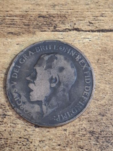 Great Britain UK 1913 One Penny George V Coin - free standard postage