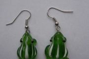 Handmade earrings.Frog earrings,Jewellery,Gift,Drop earrings