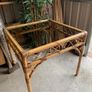 Smoked Glass Top Bamboo Table Image 3
