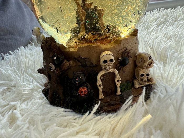 Halloween themed snow globe