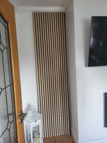 Oak slat acoustic wall panel