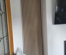 Oak slat acoustic wall panel