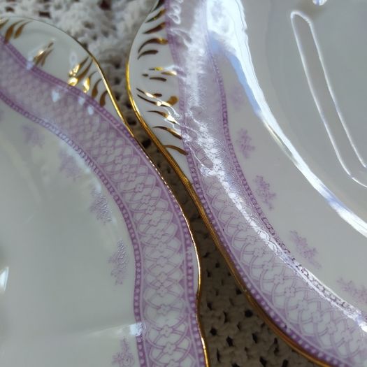 Late 19th century bone china Cake plates