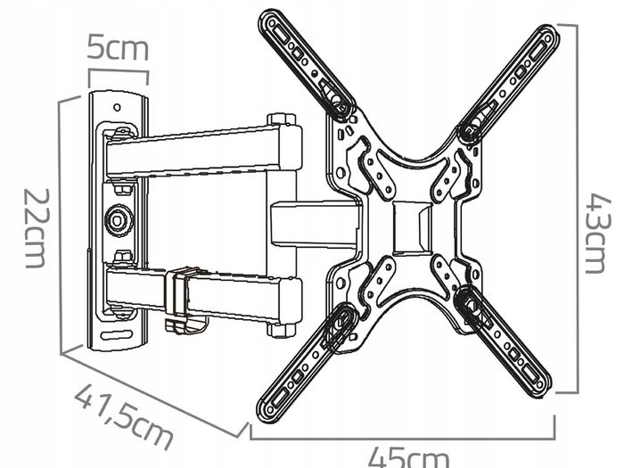 TV Wall Mount Bracket Arm Tilt Swivel 17-56"
