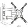TV Wall Mount Bracket Arm Tilt Swivel 17-56" Image 3