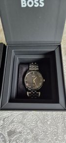 Boss Mens Principle Black Dial Watch, Silver - Maynooth