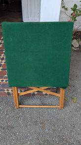 Folding card table and selection of scatter cushions