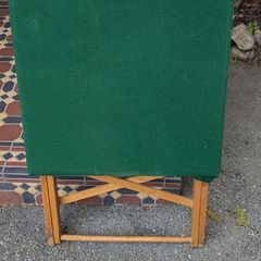 Folding card table and selection of scatter cushions