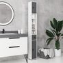 Slim Bathroom Storage Cabinet 180cm Image 8