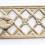 Monumental 11" Vintage Baroque Lattice Cast Brass Door Handle Image 3
