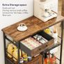 Coffee Bar Cabinet for Home - Kitchen Island Farmhouse Coffee Stand Station Multi-Purpose Buffet Sideboard Cabinet with Drawers, Kitchen Bar Table for Living Room, Corner, Home Pub Image 4