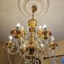 Two 9 arm Glass Chandeliers Image 2