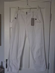 Mint Velvet Jeans Trousers - Ivory White - Size 12R - BNWT RRP 119