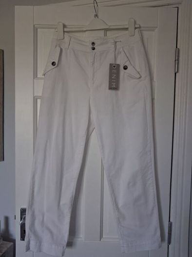 Mint Velvet Jeans Trousers - Ivory White - Size 12R - BNWT RRP 119
