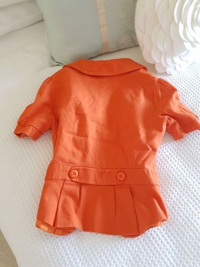 Orange Short Sleeve Jacket - Size 8