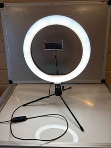LED Ring Light with Tripod Phone Holder USB Powered Like New